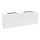 V&B Waschtischunterschrank Collaro 160x54,8x50cm, f 2 WT, LED 12W, wh. ma-3