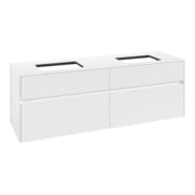V&B Waschtischunterschrank Collaro 160x54,8x50cm, f 2 WT, LED 12W, wh. ma-3