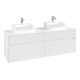 V&B Waschtischunterschrank Collaro 160x54,8x50cm, f 2 WT, LED 12W, wh. ma-1