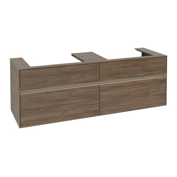 V&B Waschtischunterschrank Collaro 160x54,8x50cm, f 2 WT, m LED, Ariz. Oa