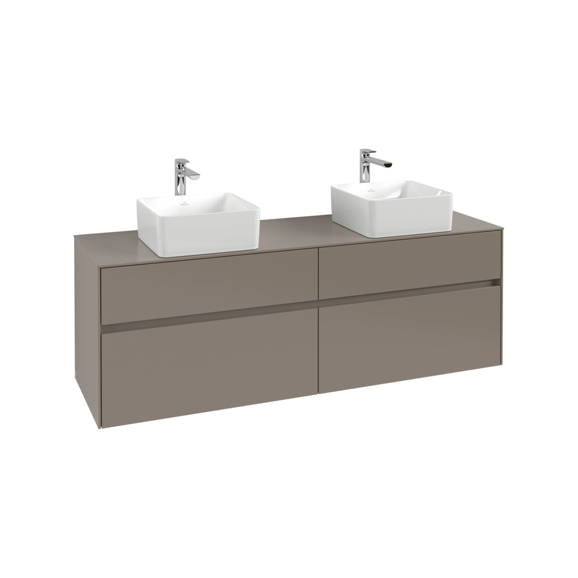 V&B Waschtischunterschrank Collaro 160x54,8x50cm, f 2 WT, m LED, bla Oa ; Villeroy & Boch