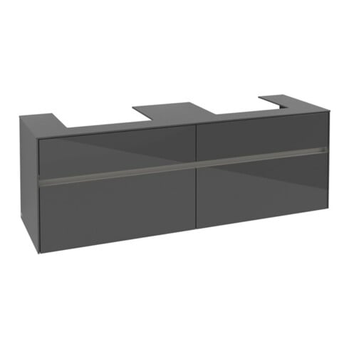 V&B Waschtischunterschrank Collaro 160x54,8x50cm, f 2 WT, m LED, glo Gr