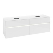 V&B Waschtischunterschrank Collaro 160x54,8x50cm, f 2 WT, m LED, glo wh.-3