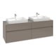 V&B Waschtischunterschrank Collaro 160x54,8x50cm, f 2 WT, m LED, Mar bl.-1