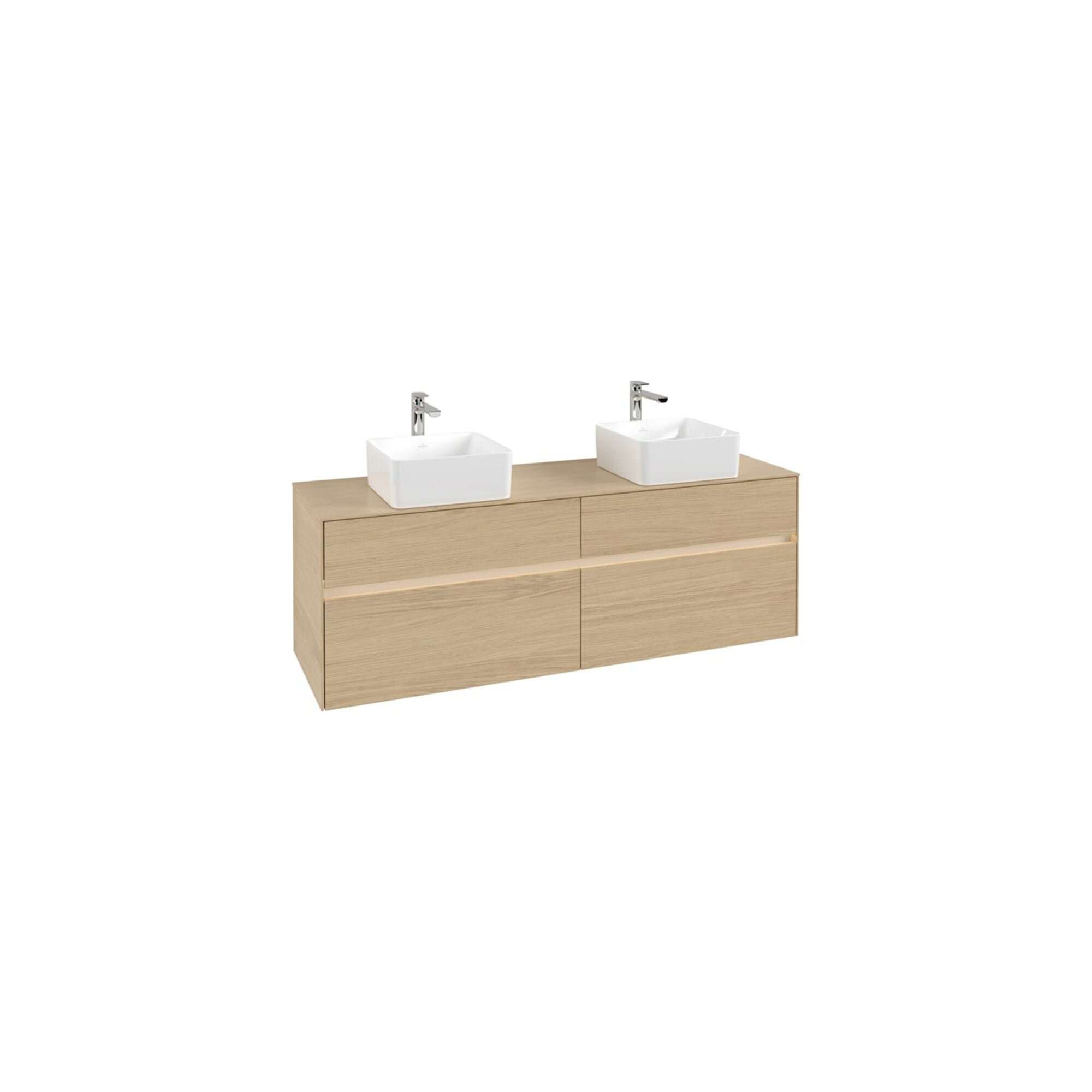 V&B Waschtischunterschrank Collaro 160x54,8x50cm, f 2 WT, m LED, Nord Oa ; Villeroy & Boch
