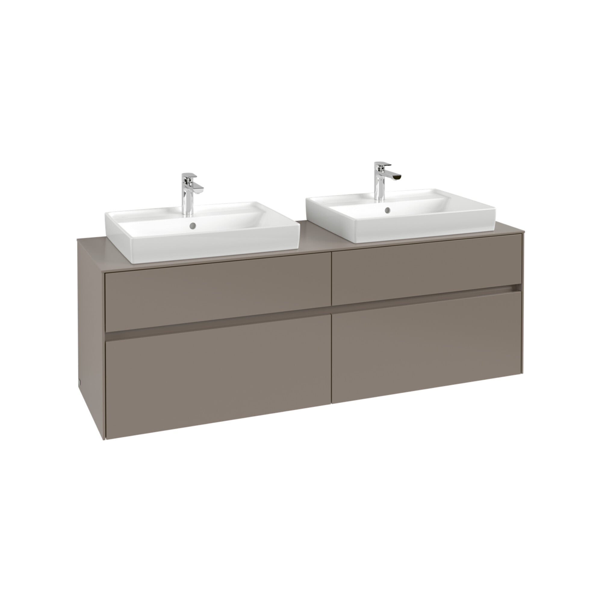 V&B Waschtischunterschrank Collaro 160x54,8x50cm, f 2 WT, m LED, so gre. ; Villeroy & Boch
