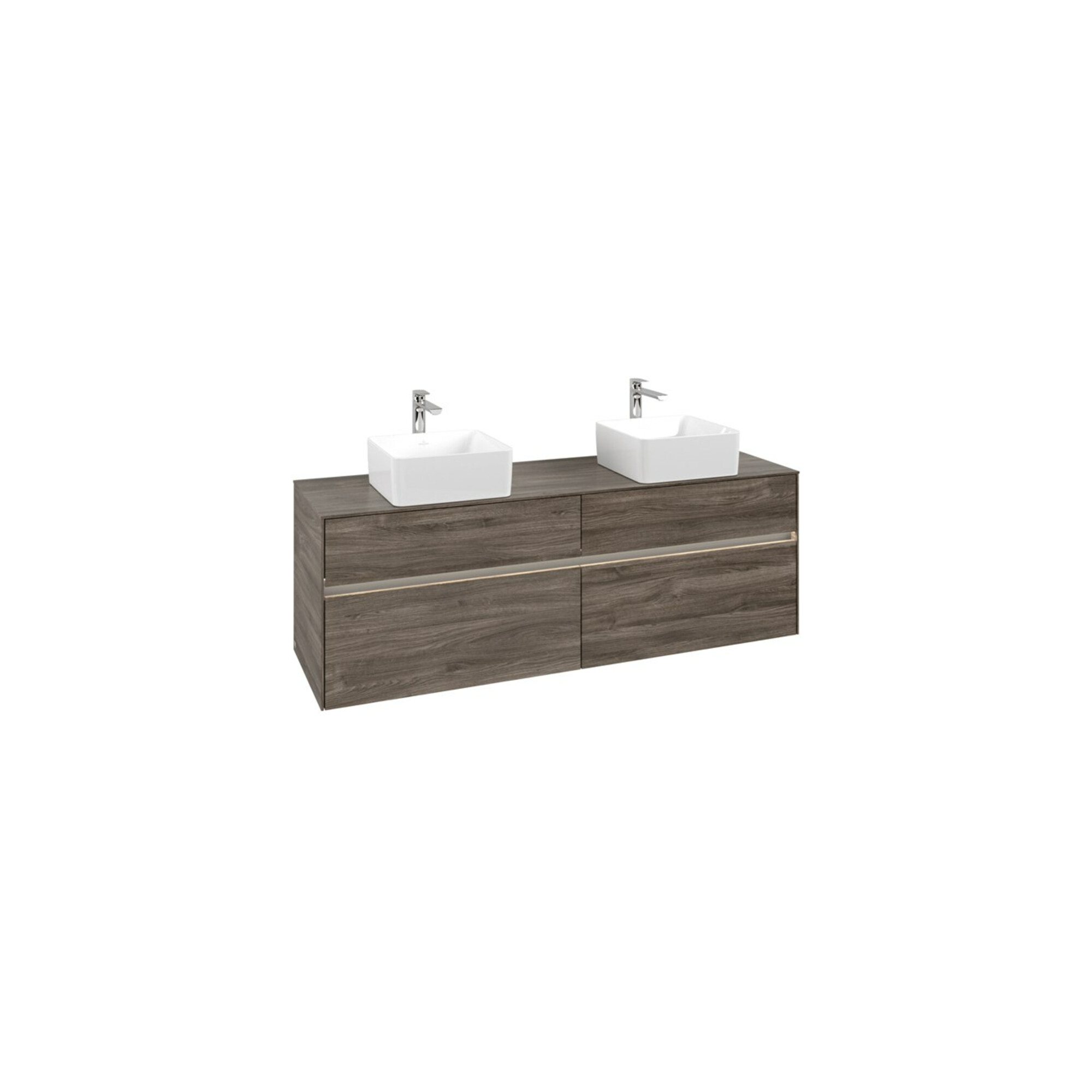 V&B Waschtischunterschrank Collaro 160x54,8x50cm, f 2 WT, m LED, st. Oa ; Villeroy & Boch