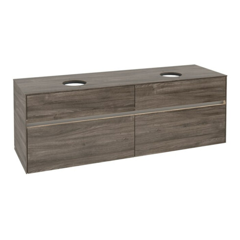V&B Waschtischunterschrank Collaro 160x54,8x50cm, f 2 WT, m LED, st. Oa