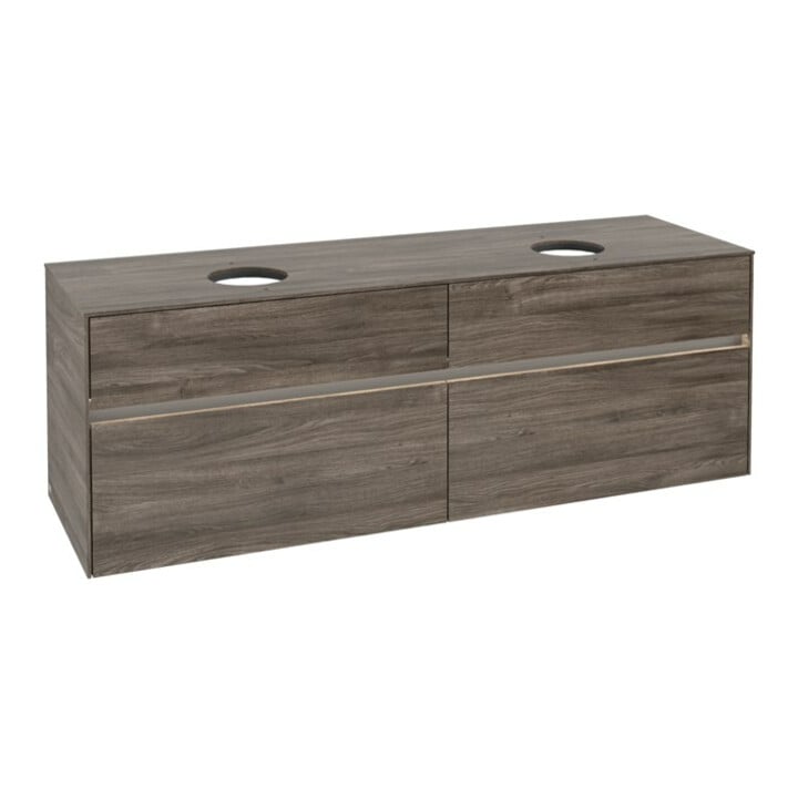 V&B Waschtischunterschrank Collaro 160x54,8x50cm, f 2 WT, m LED, st. Oa