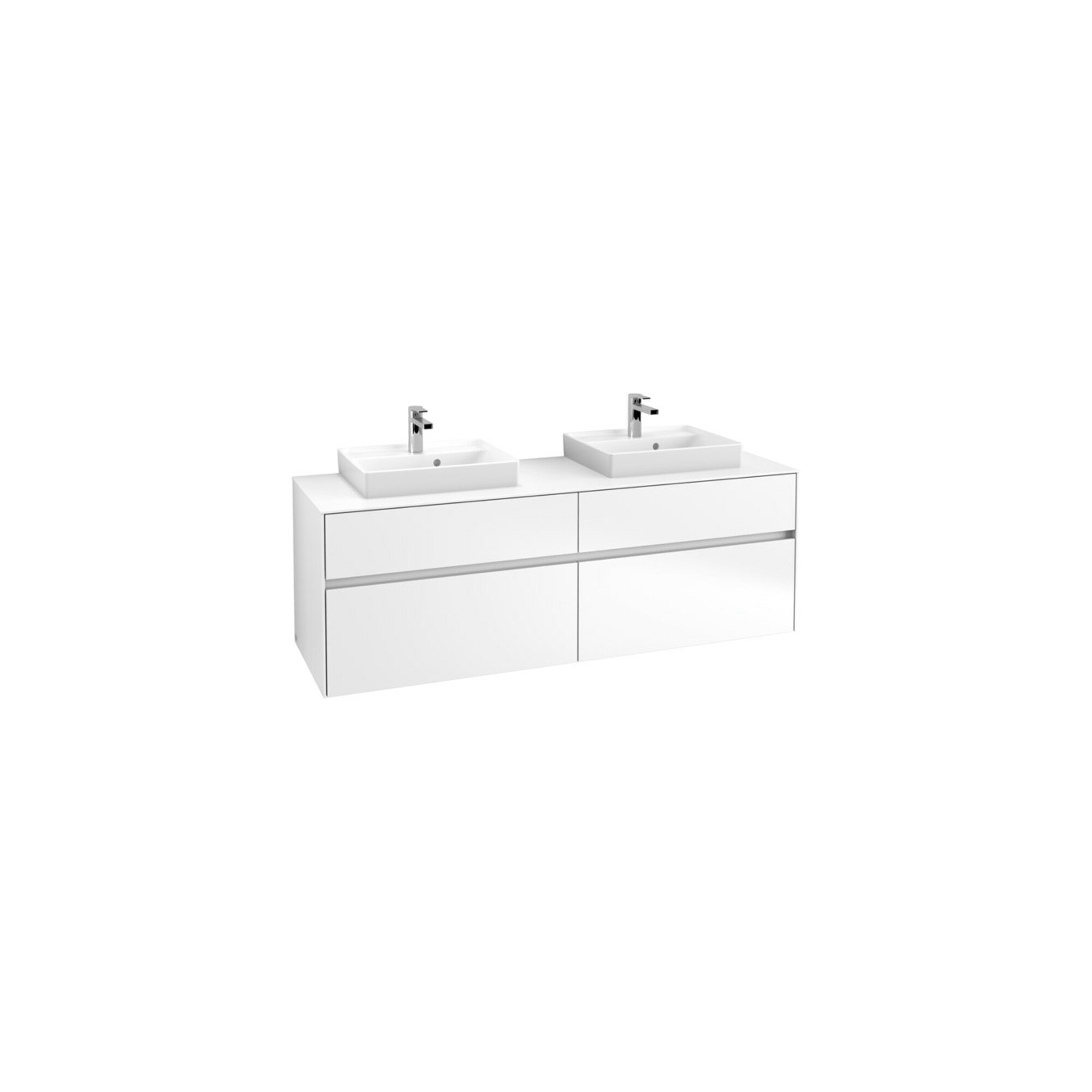 V&B Waschtischunterschrank Collaro 160x54,8x50cm, f 2 WT, m LED, wh. ma ; Villeroy & Boch