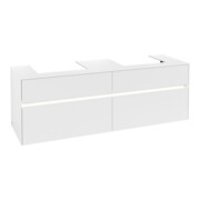 V&B Waschtischunterschrank Collaro 160x54,8x50cm, f 2 WT, m LED, wh. ma-3