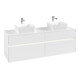 V&B Waschtischunterschrank Collaro 160x54,8x50cm, f 2 WT, m LED, wh. ma-1