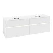 V&B Waschtischunterschrank Collaro 160x54,8x50cm, f 2 WT, m LED, wh. ma-3