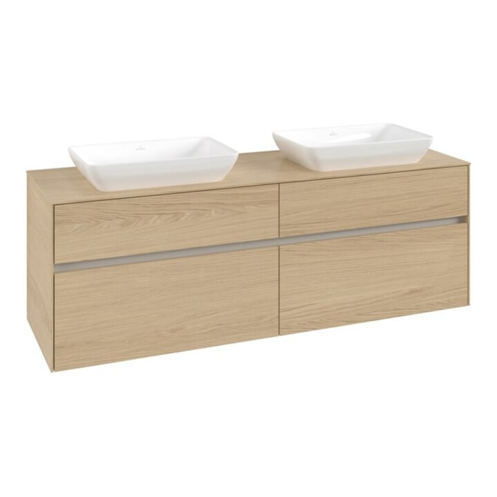 V&B Waschtischunterschrank Collaro 160x54,8x50cm, f 2 WT, nordic oak