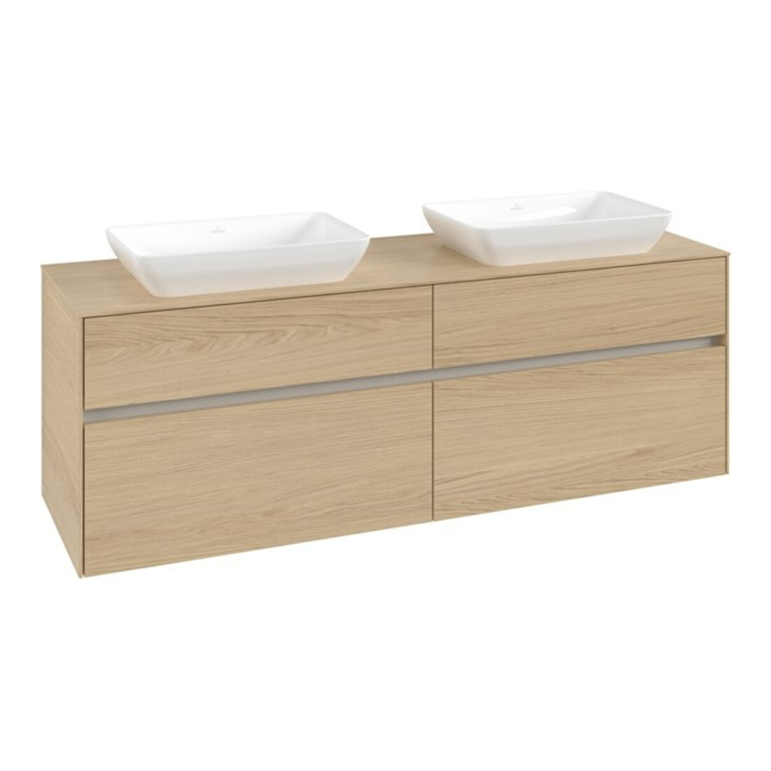 V&B Waschtischunterschrank Collaro 160x54,8x50cm, f 2 WT, nordic oak