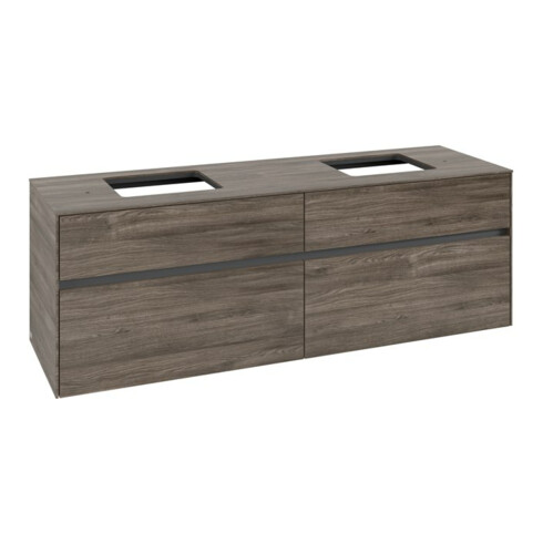 V&B Waschtischunterschrank Collaro 160x54,8x50cm, f 2 WT, stone oak
