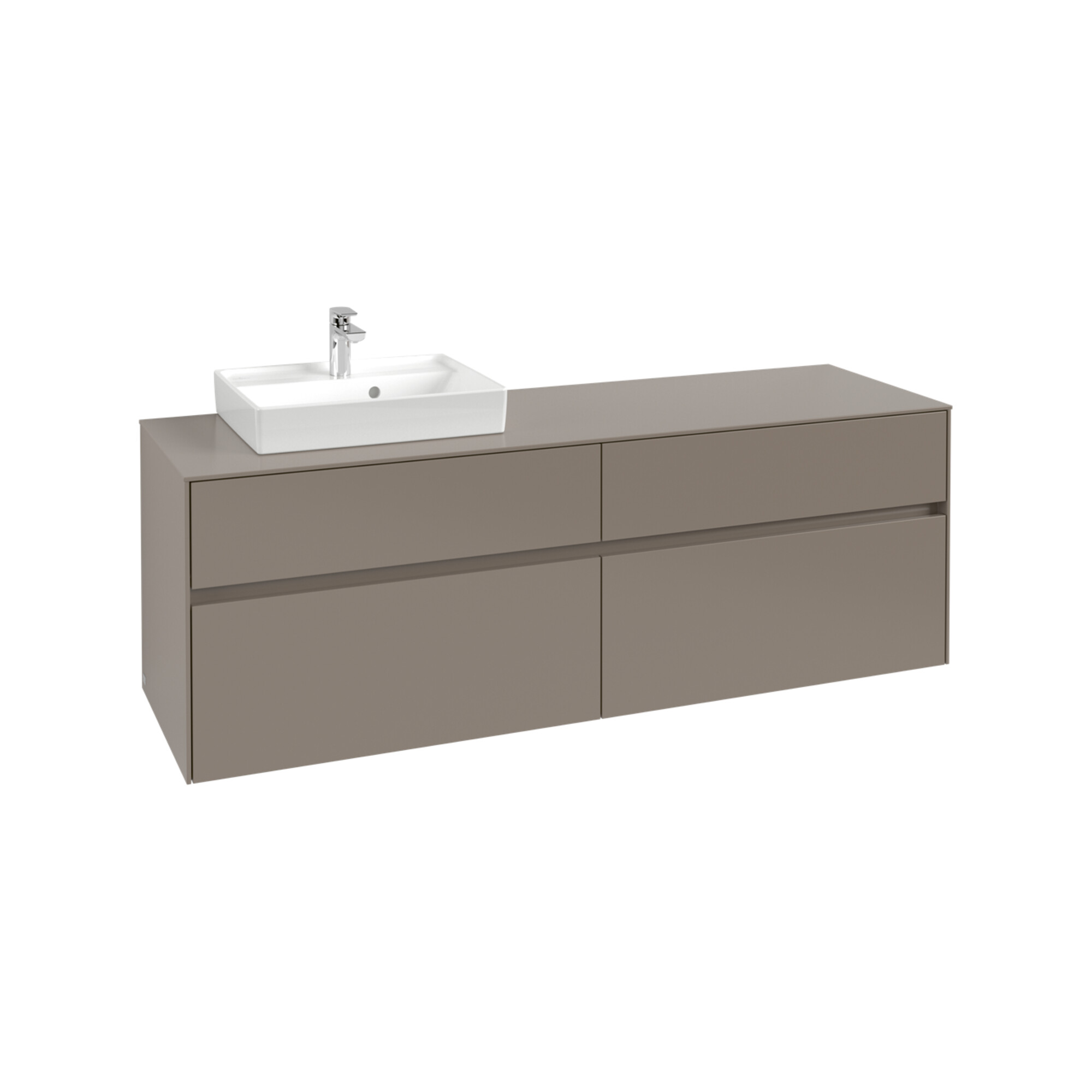 V&B Waschtischunterschrank Collaro 160x54,8x50cm, Waschtisch links, gaphite ; Villeroy & Boch