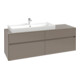 V&B Waschtischunterschrank Collaro 160x54,8x50cm, Waschtisch links, taupe-1