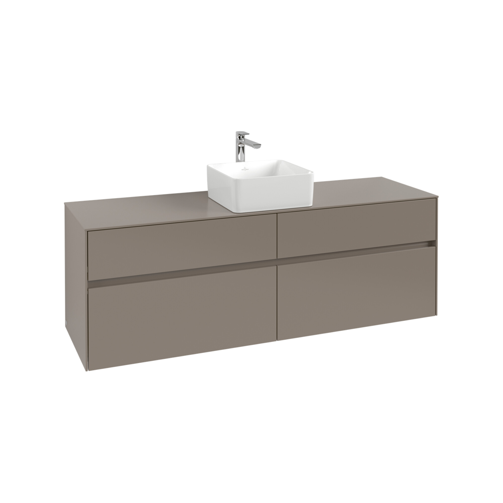 V&B Waschtischunterschrank Collaro 160x54,8x50cm, Waschtisch mittig, taupe ; Villeroy & Boch