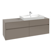 V&B Waschtischunterschrank Collaro 160x54,8x50cm, Waschtisch rechts, taupe
