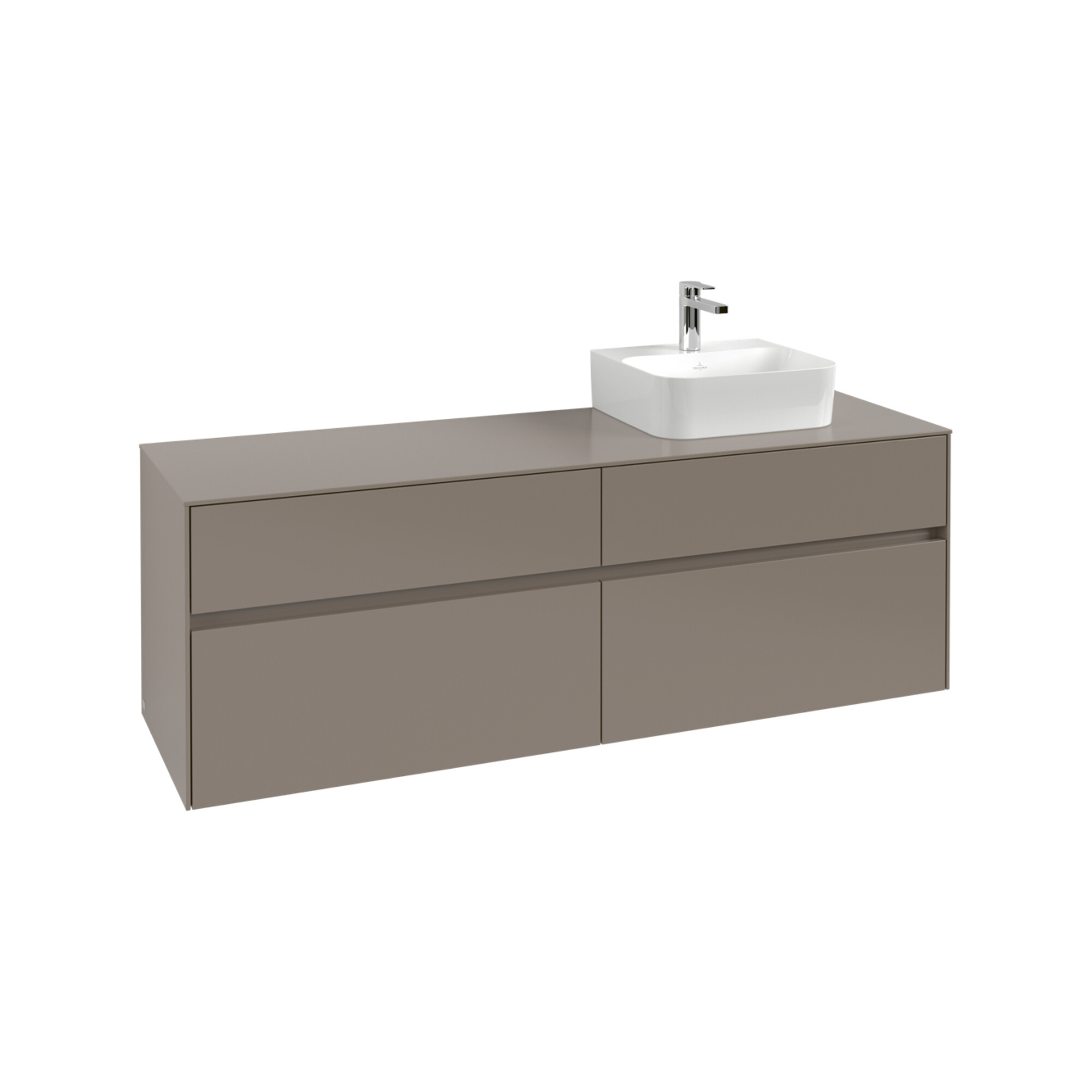 V&B Waschtischunterschrank Collaro 160x54,8x50cm, Waschtisch rechts, taupe ; Villeroy & Boch
