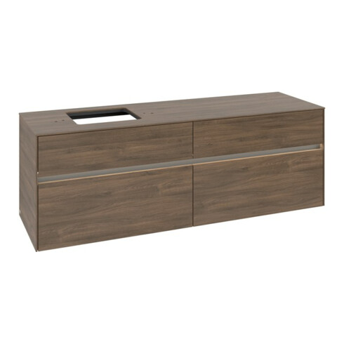 V&B Waschtischunterschrank Collaro 160x54,8x50cm, WT l, LED 12W, Ariz. Oa