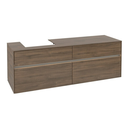 V&B Waschtischunterschrank Collaro 160x54,8x50cm, WT l, LED 12W, Ariz. Oa