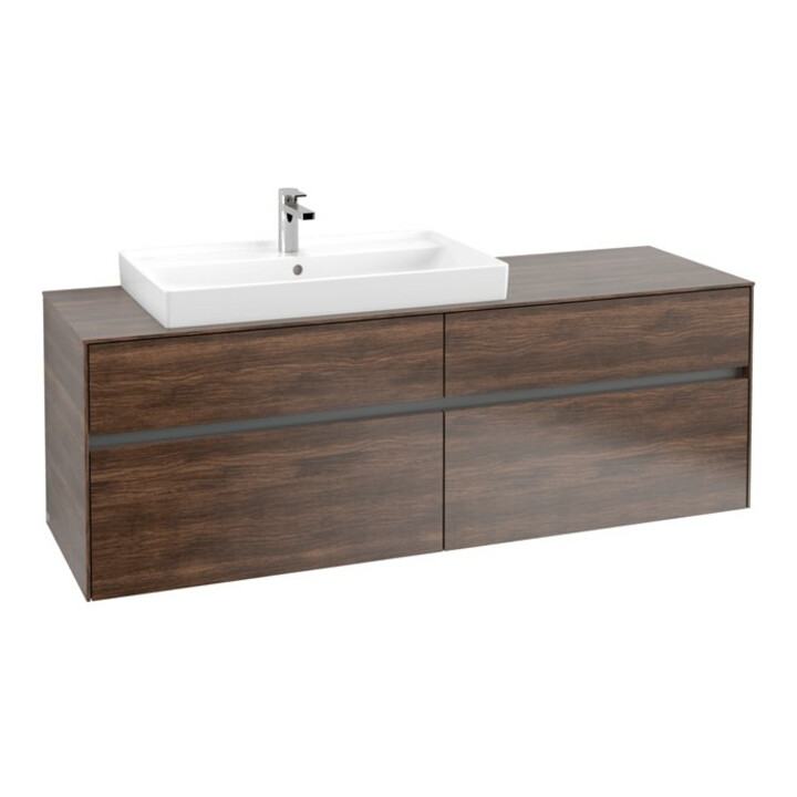 V&B Waschtischunterschrank Collaro 160x54,8x50cm, WT l, LED 12W, Ariz. Oa