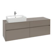 V&B Waschtischunterschrank Collaro 160x54,8x50cm, WT l, LED 12W, cashm Gr
