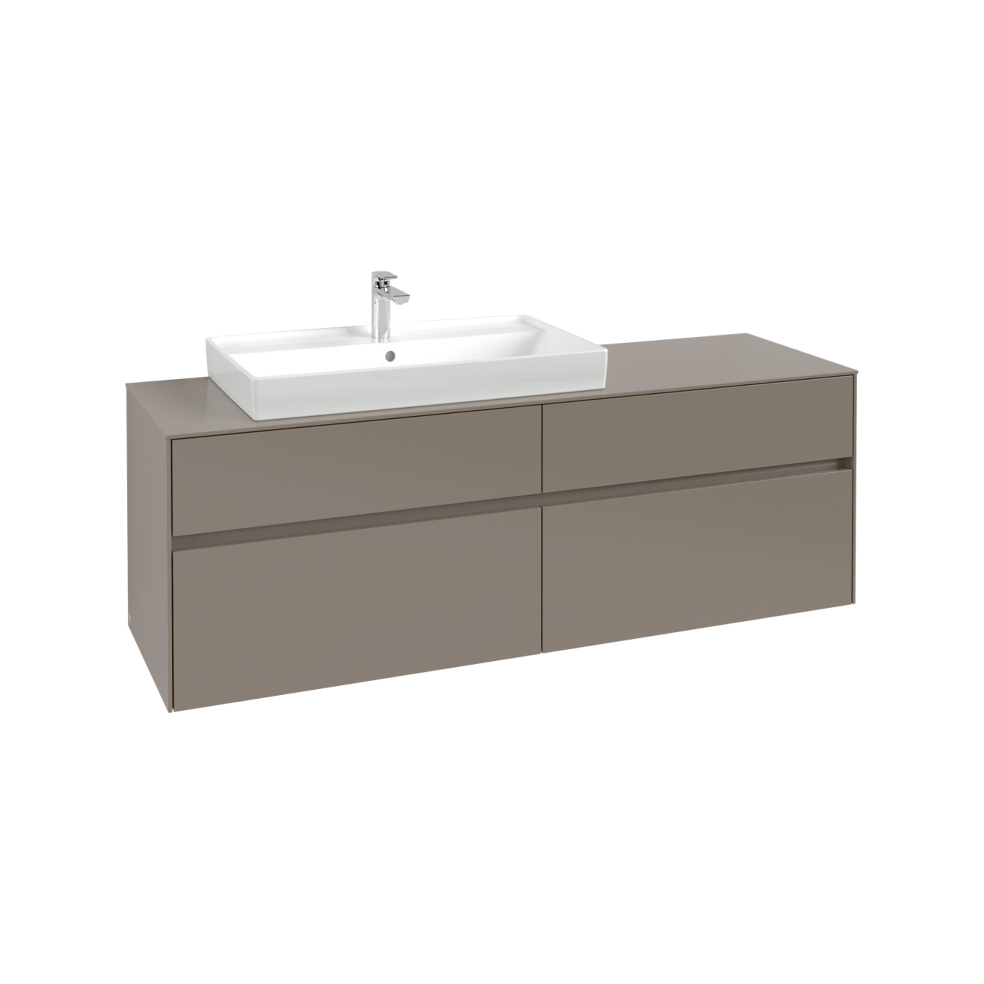 V&B Waschtischunterschrank Collaro 160x54,8x50cm, WT l, LED 12W, cashm Gr ; Villeroy & Boch
