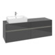 V&B Waschtischunterschrank Collaro 160x54,8x50cm, WT l, LED 12W, glo Gr-1