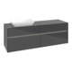 V&B Waschtischunterschrank Collaro 160x54,8x50cm, WT l, LED 12W, glo Gr-1
