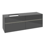 V&B Waschtischunterschrank Collaro 160x54,8x50cm, WT l, LED 12W, glo Gr-3
