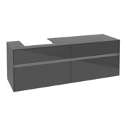 V&B Waschtischunterschrank Collaro 160x54,8x50cm, WT l, LED 12W, glo Gr