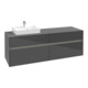 V&B Waschtischunterschrank Collaro 160x54,8x50cm, WT l, LED 12W, glo Gr-3