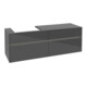 V&B Waschtischunterschrank Collaro 160x54,8x50cm, WT l, LED 12W, glo Gr-1