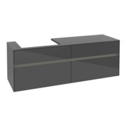 V&B Waschtischunterschrank Collaro 160x54,8x50cm, WT l, LED 12W, glo Gr