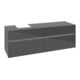 V&B Waschtischunterschrank Collaro 160x54,8x50cm, WT l, LED 12W, glo Gr-3