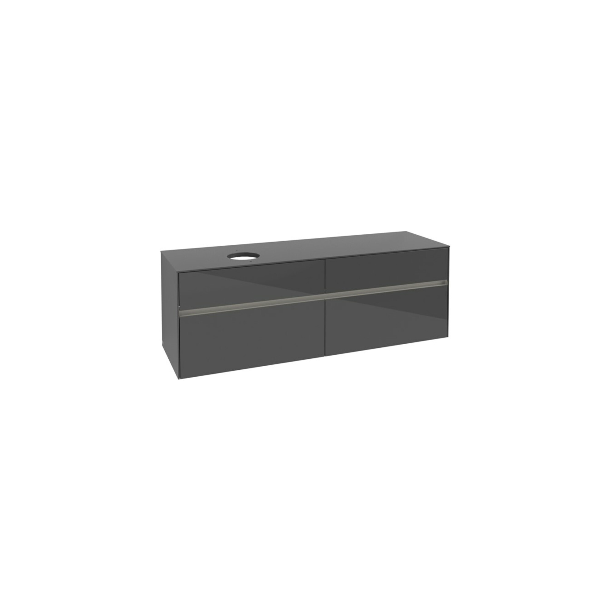 V&B Waschtischunterschrank Collaro 160x54,8x50cm, WT l, LED 12W, glo Gr ; Villeroy & Boch