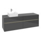 V&B Waschtischunterschrank Collaro 160x54,8x50cm, WT l, LED 12W, glo Gr-4