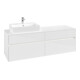 V&B Waschtischunterschrank Collaro 160x54,8x50cm, WT l, LED 12W, glo wh.-1