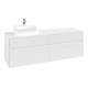 V&B Waschtischunterschrank Collaro 160x54,8x50cm, WT l, LED 12W, glo wh.-3