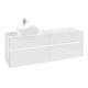 V&B Waschtischunterschrank Collaro 160x54,8x50cm, WT l, LED 12W, glo wh.-1