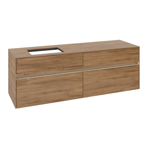 V&B Waschtischunterschrank Collaro 160x54,8x50cm, WT l, LED 12W, Kan Oa