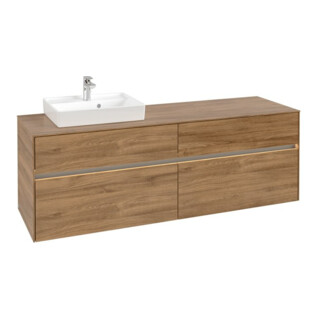 V&B Waschtischunterschrank Collaro 160x54,8x50cm, WT l, LED 12W, Kan Oa