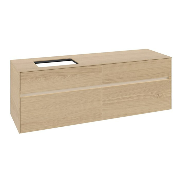 V&B Waschtischunterschrank Collaro 160x54,8x50cm, WT l, LED 12W, Nord Oa