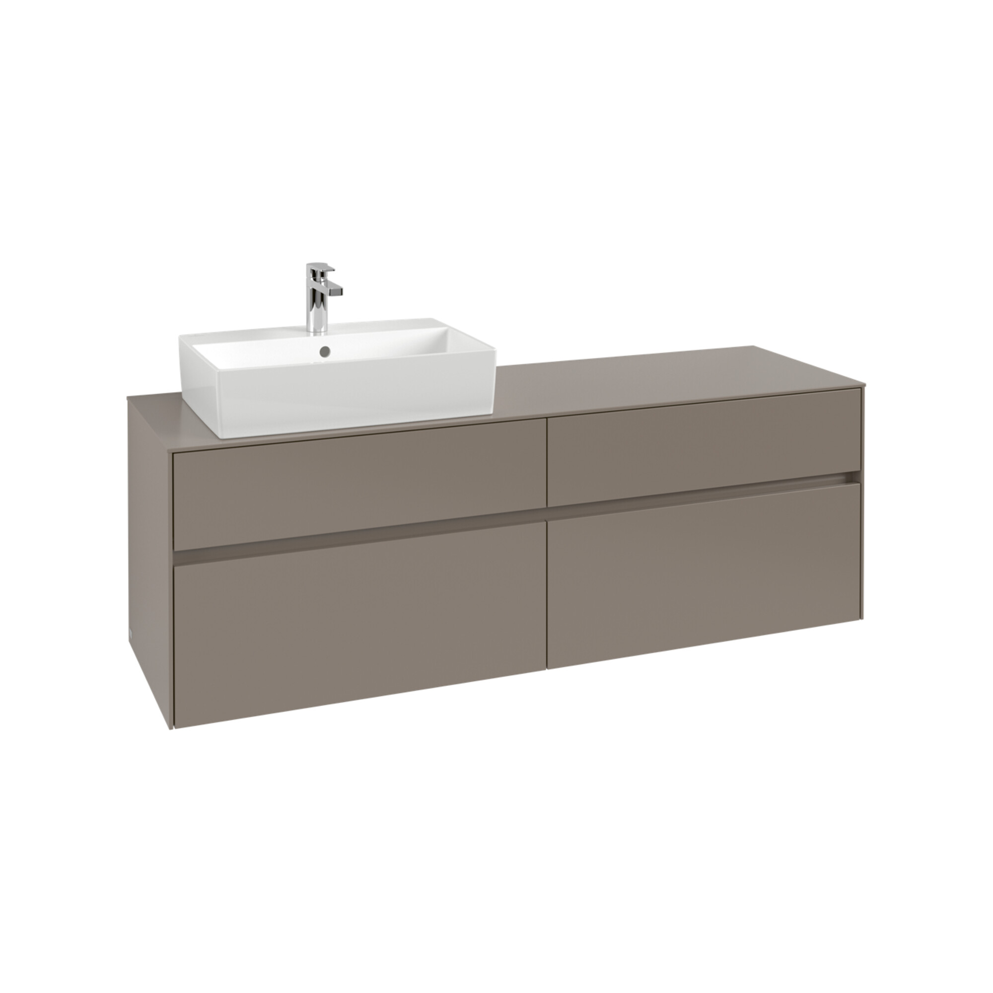 V&B Waschtischunterschrank Collaro 160x54,8x50cm, WT l, LED 12W, so gre. ; Villeroy & Boch