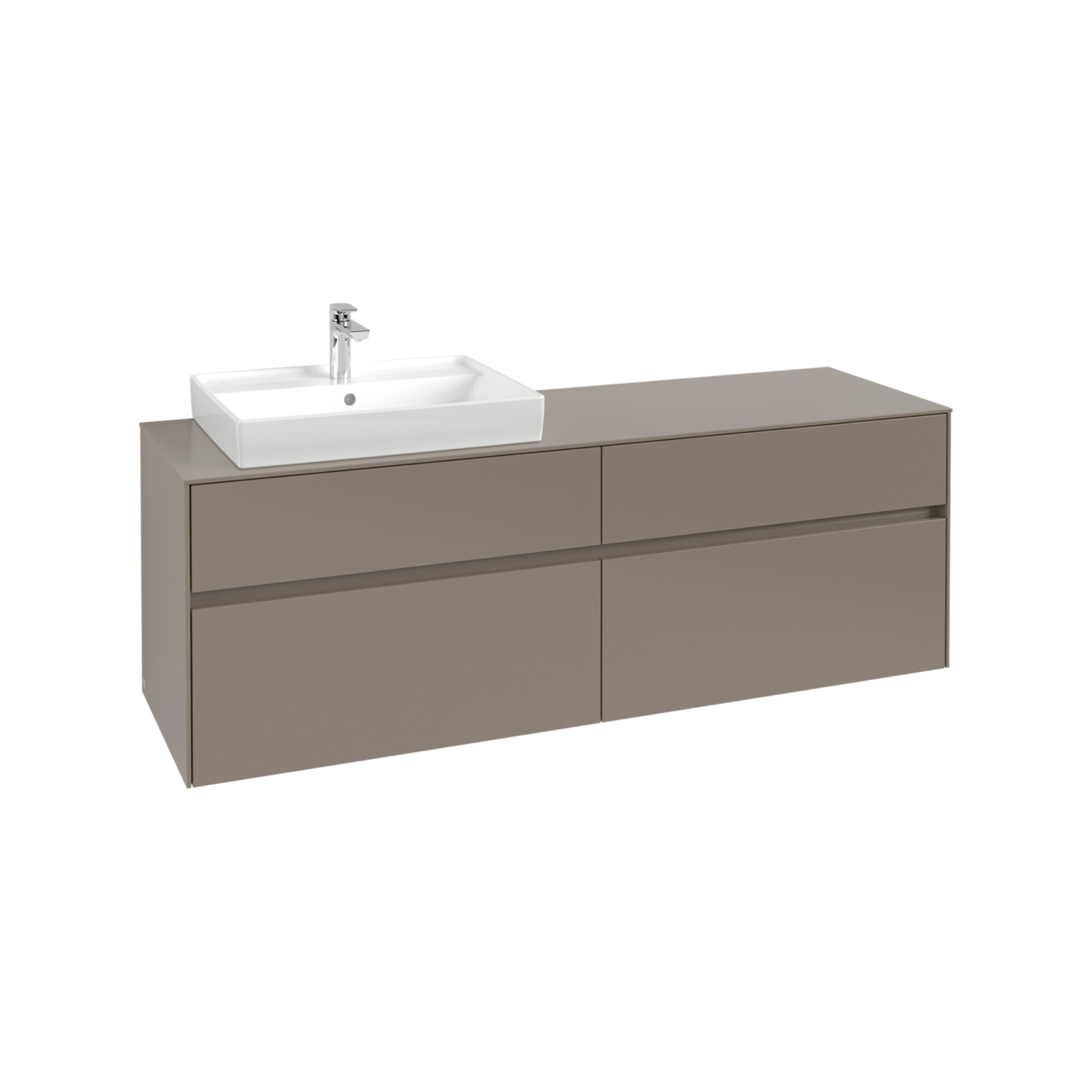 V&B Waschtischunterschrank Collaro 160x54,8x50cm, WT l, LED 12W, so gre. ; Villeroy & Boch