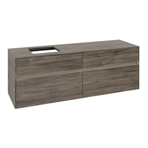 V&B Waschtischunterschrank Collaro 160x54,8x50cm, WT l, LED 12W, st. Oa