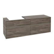 V&B Waschtischunterschrank Collaro 160x54,8x50cm, WT l, LED 12W, st. Oa